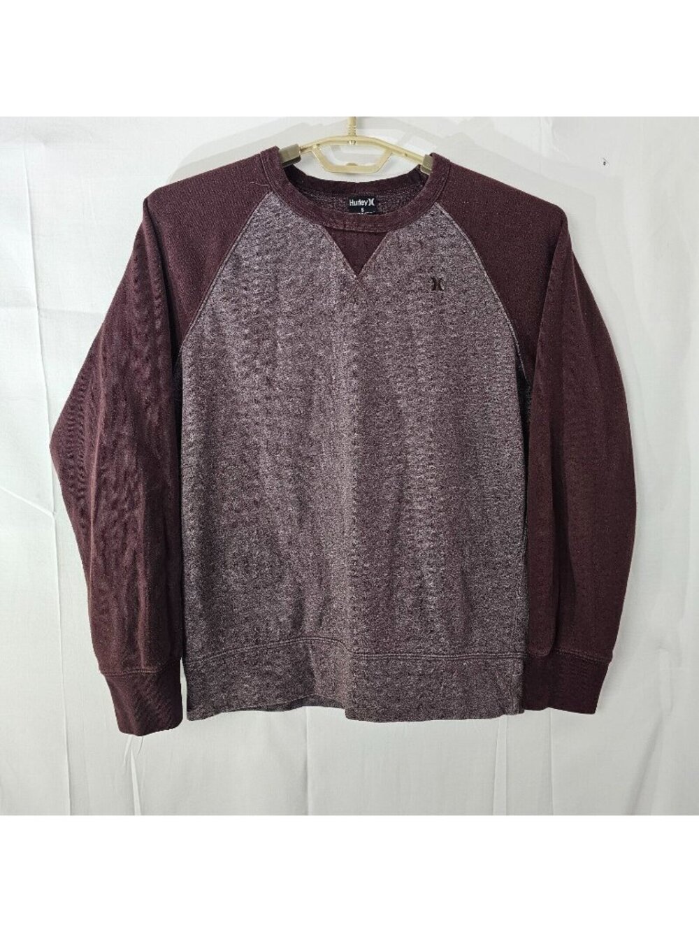 Hurley Sweater Mens S Red Long Sleeve Crew Neck Thermal Shirt Skater